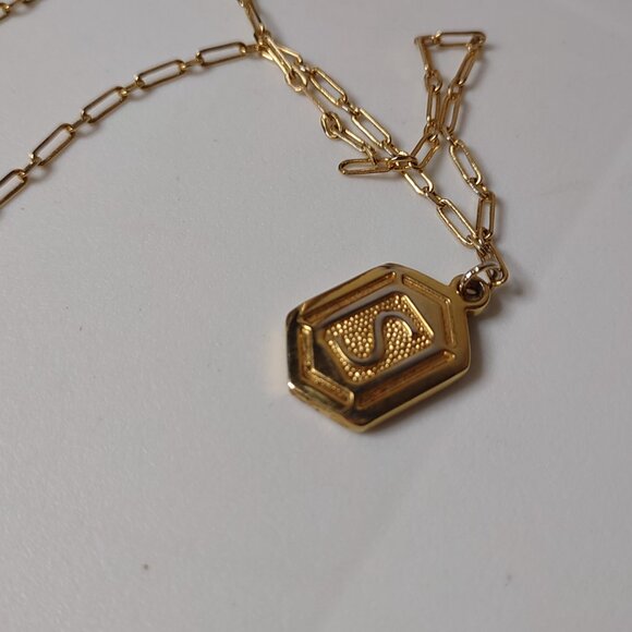 Sterling Forever Letter S Initial Necklace 17.5 Inches Long - Picture 5 of 10